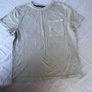 Kids Pocket Crew Neck T-Shirt - Light Olive size S6-7